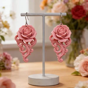 Pendientes Florales Resina UV